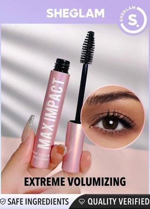 Туш sheglam extreme volume maximum impact mascara