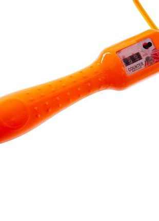Скакалка с электронным счетчиком sp-sport  2,7м оранжевый2 фото