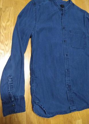 Вискозно-джинсовая рубашка h&amp;m7 фото