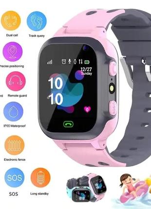 Детские умные смарт часы baby smart watch q15 c камерой и gps розовые5 фото