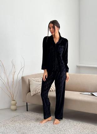 Женская бархатная брендовая пижама дииоr
