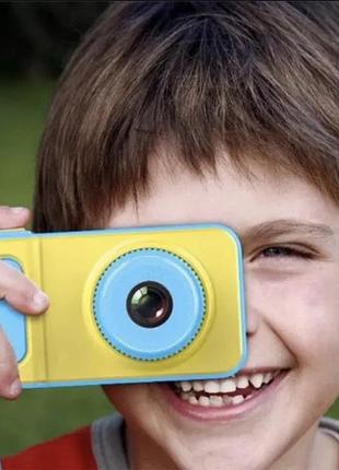 Детский фотоаппарат с экраном синий