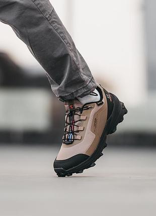 Чоловічі черевики salomon cross over gore-tex black/biege2 фото