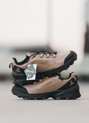 Чоловічі черевики salomon cross over gore-tex black/biege9 фото