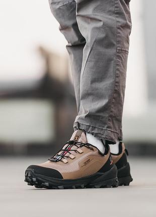 Чоловічі черевики salomon cross over gore-tex black/biege4 фото