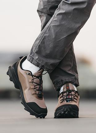 Чоловічі черевики salomon cross over gore-tex black/biege3 фото