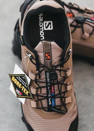 Чоловічі черевики salomon cross over gore-tex black/biege6 фото