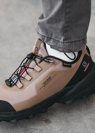 Чоловічі черевики salomon cross over gore-tex black/biege5 фото