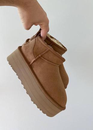 Ugg ultra mini platform chestnut1 фото