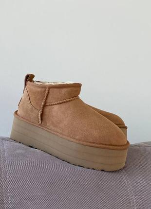 Ugg ultra mini platform chestnut5 фото