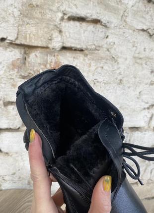 Кожаные челси ботинки натуральная кожа зимние челси ботинки сапоги сапожки черные на девочку 334 фото