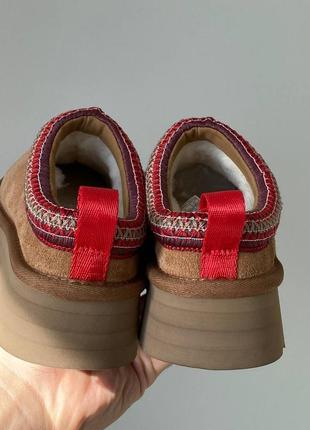 Ugg tasman slippers platform chestnut, угги женские5 фото