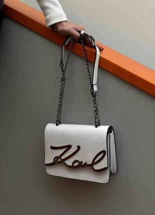 Сумка karl lagerfeld signature white