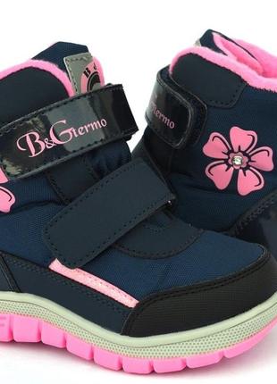 Термо ботинки для девочки bg termo синие,2 фото