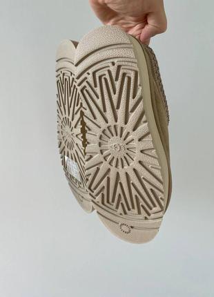 Ugg tasman slippers platform beige, угги жіночі9 фото