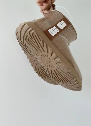 Ugg clear mini waterproof brown, угги женские3 фото