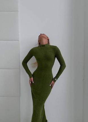 Теплое женское платье миди ✨3 фото