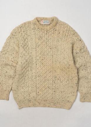 Quill’s woollen market ireland cable knit wool sweater  чоловічий светр