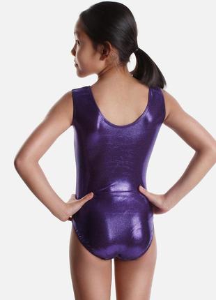 Zone cosmic, фиолетовый спортивный гимнастический купальник для выступлений 110-116 см2 фото