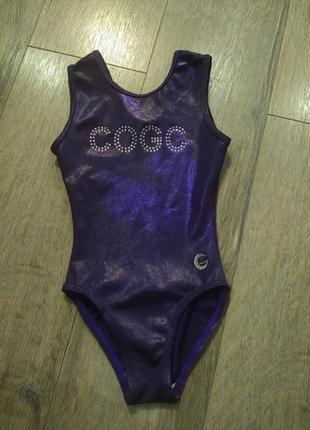 Zone cosmic, фиолетовый спортивный гимнастический купальник для выступлений 110-116 см3 фото