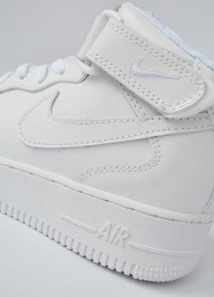 Nike air force кроссовки женские кожаные топ качество зимние с мехом ботинки сапоги высокие теплые найк форс лицензия5 фото