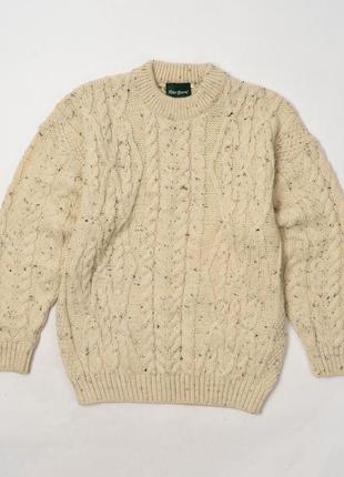 Peter storm cable knit wool sweater мужской свитер