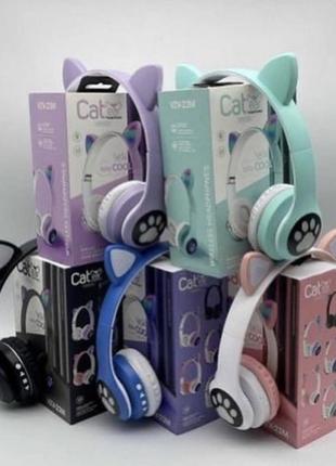 Навушники дитячі з котячими вушками, підсвічуванням та мікрофоном stn 28