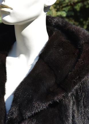 Норковая шуба blackglama с капюшоном "кобра4 фото