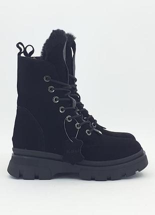 Продам женские зимние ботинки из натуральной замши