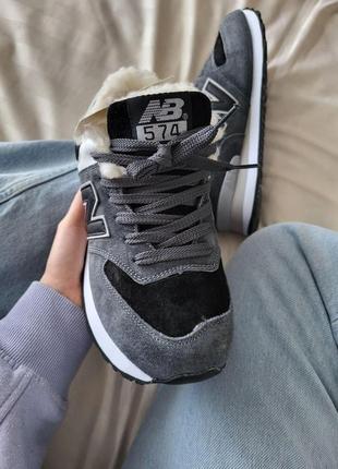 Жіночі кросівки new balance 574 зимові8 фото