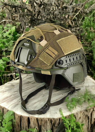 Шлем fast в кавере пиксель, защитный, пуленепробивающий, кевларовый, защита nato - nij iia (дсте кл.