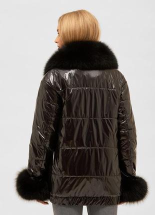 Зимняя куртка с натуральным мехом6 фото