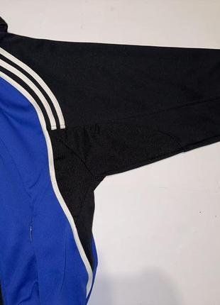 Кофта, олимпийка vintage adidas 1990`th 3 stripes jacket size l blue black retro aal0013 фото