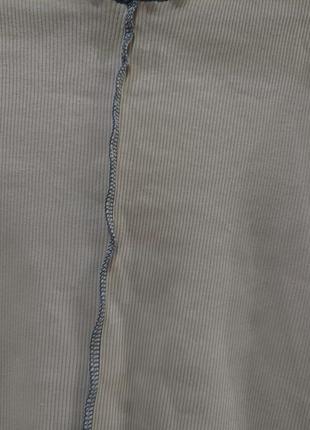 Стильный бежевый лонгслив, кофта в рубчик от zara с наружными оверлочными швами 4-5 лет7 фото