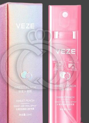 Освежающий персиковый спрей для ротовой полости veze sweet peach 10 ml