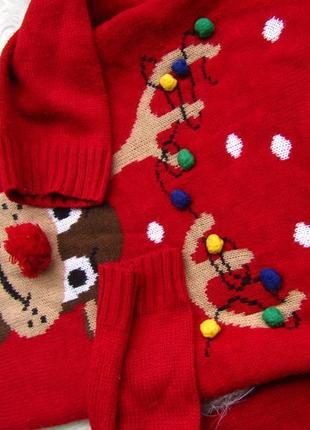 Вязаная кофта свитер джемпер олень новогодний новый год рождественский christmas urban rascals3 фото
