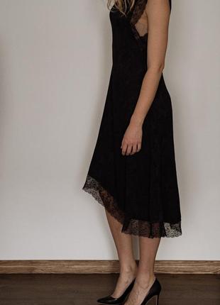 Черное вечернее классическое миди платье mango, размер s8 фото