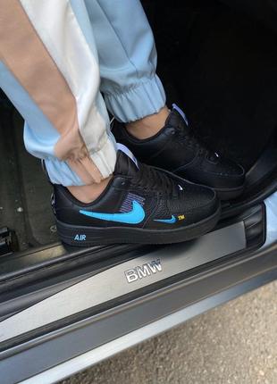 Nike air force 1 low black blue