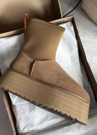 Угг угги уггі ugg classic dipper чорні та коричневі3 фото