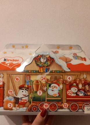 Адвент-календар дом kinder mix 3d house advent молочний шоколад 234 g