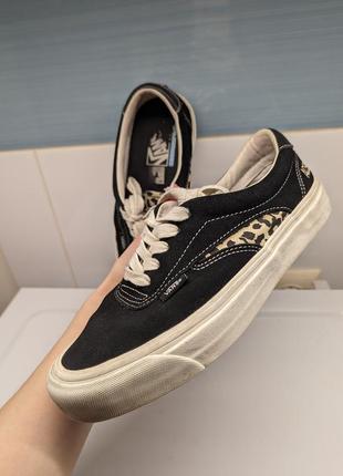 Кеди vans з леопардовими вставками