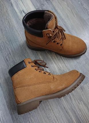 Зимние замшевые ботинки timberland р.389 фото