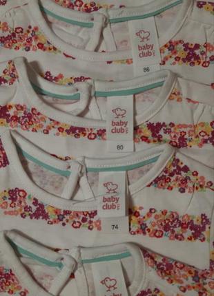 Фирменные футболки baby club от c&a германия (62,68,74,80,86,92см)4 фото