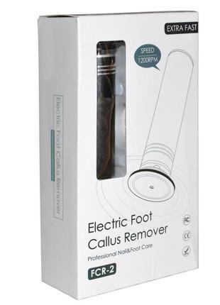 Профессиональная электрическая пилка для педикюра electric foot callus remover fcr-2 черная