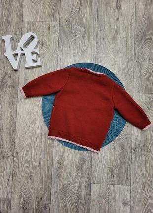 Красивый и качественный новогодний свитер для девочки5 фото