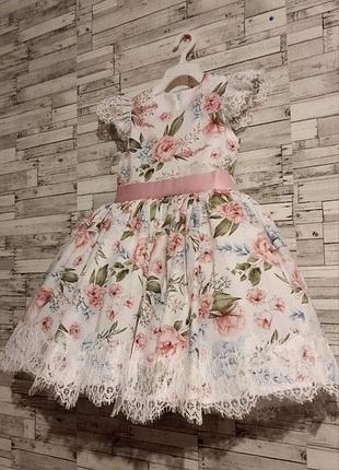 Сукня в квітку святкова для дівчинки