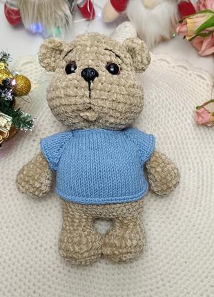 Іграшка амігурумі з плюшевої пряжі, ведмідь
 🐻
