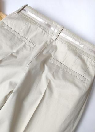 Прямые брюки палаццо бежевые коттоновые хлопковые oggi4 фото