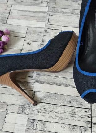 Туфлі kira plastinina жіночі чорні з синім контуром розмір 3710 фото