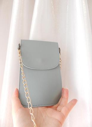 ⛔мини сумочка на цепочке  чехол для телефона с прозрачным карманом визитница2 фото